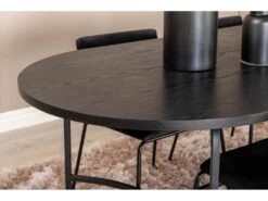 Skate Ensemble Table, Table Noir Et 4 Kenth Chaises Velours Noir. -Mobilia Boutique ensemble table et chaise 22190805