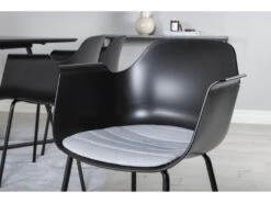MarinaBLBL Ensemble Table, Table Noir Et 6 Comfort Chaises Noir. -Mobilia Boutique ensemble table et chaise 22192689