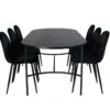 Skate Ensemble Table, Table Noir Et 6 Polar Chaises Velours Noir. -Mobilia Boutique ensemble table et chaise 22196609