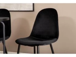 Skate Ensemble Table, Table Noir Et 6 Polar Chaises Velours Noir. -Mobilia Boutique ensemble table et chaise 22196621