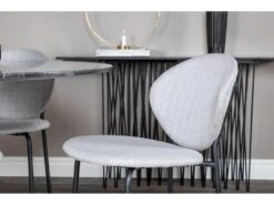 EstelleØ106BLBR Ensemble Table, Table Noir, Marbre Et 4 Vault Chaises Gris. -Mobilia Boutique ensemble table et chaise 22196945