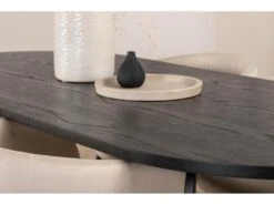 Skate Ensemble Table, Table Noir Et 4 Berit Chaises Velours Beige. -Mobilia Boutique ensemble table et chaise 22200529