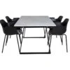 Estelle Ensemble Table, Table Marbre Blanc Et 4 Comfort Chaises Noir. -Mobilia Boutique ensemble table et chaise 22202327