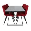 EstelleBLBL Ensemble Table, Table Noir, Marbre Et 6 Gemma Chaises Rouge. -Mobilia Boutique ensemble table et chaise 22202757