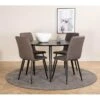 DippØ115BLBL Ensemble Table, Table Noir Et 4 Windu Lyx Chaises Gris. -Mobilia Boutique ensemble table et chaise 22203825