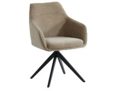 Ensemble Table LUBANA + 4 Chaise MUSE - Noir Et Beige -Mobilia Boutique ensemble table et chaise 505071