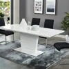 Ensemble Table AMELLE + 4 Chaises LIRICA - Blanc Et Noir -Mobilia Boutique ensemble table et chaise 514117