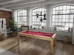Table Transformable - Billard & Ping-pong BALTHAZAR - 213*112*81.5cm - Rouge -Mobilia Boutique jeux interieur 13621695