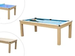 Table Transformable - Billard & Ping-pong BALTHAZAR - 213*112*81.5cm - Bleu 13 Table Transformable - Billard & Ping-pong BALTHAZAR - 213*112*81.5cm - Bleu -Mobilia Boutique jeux interieur 13665997