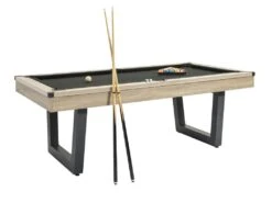 Table Transformable - Billard & Ping-pong - Coloris Naturel Clair Et Noir - L213,4 X P111,8 X H78,5 Cm - MELIAN -Mobilia Boutique jeux interieur 16710473