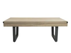 Table Transformable - Billard & Ping-pong - Coloris Naturel Clair Et Noir - L213,4 X P111,8 X H78,5 Cm - MELIAN -Mobilia Boutique jeux interieur 16710535