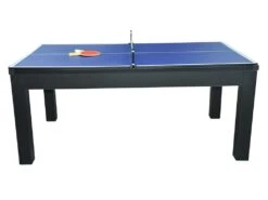 Table Transformable Noire - Billard & Ping-pong - L182 X L102 X H80 Cm - SOUSA -Mobilia Boutique jeux interieur 504577