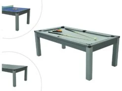 Table Transformable - Billard & Ping-pong BALTHAZAR - 213*112*81.5cm - Gris -Mobilia Boutique jeux interieur 506129