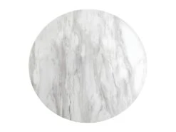 TYROL - Table Haute Ø70cm Aspect Marbré Et Pied Métal Doré -Mobilia Boutique meuble de bar 9853013