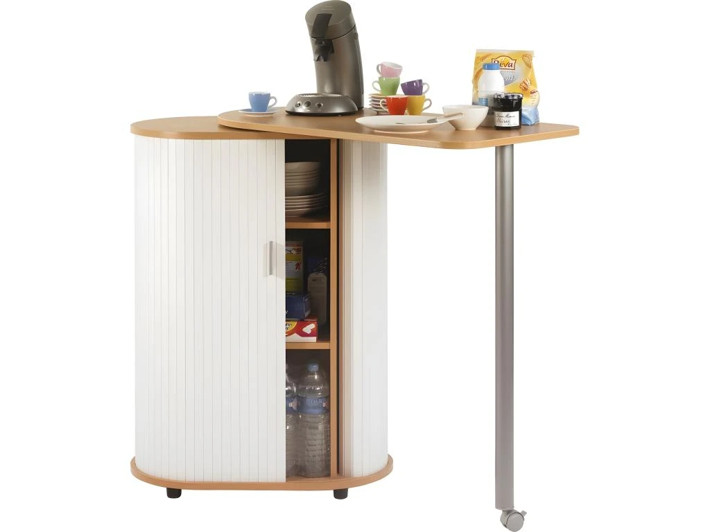 Meuble Mange-Debout Hêtre Blanc 3 Meuble Mange-Debout Hêtre Blanc