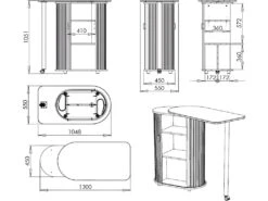 Mange Debout Chêne Blanc 11 Mange Debout Chêne Blanc -Mobilia Boutique meuble de cuisine 10038407