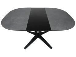 Table De Repas Ovale Extensible D.110/150 Cm En Céramique Gris - DIVA -Mobilia Boutique table a manger 10031033