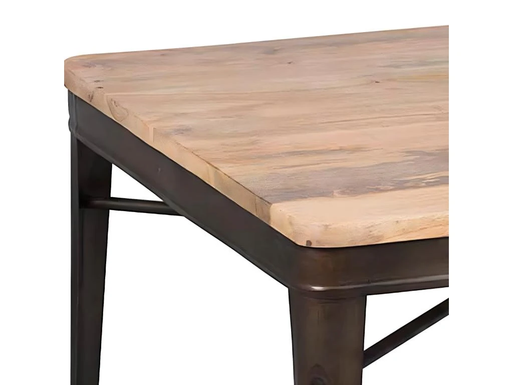 REPLAY - Table Repas Carrée 100cm Aspect Vieilli 4 REPLAY - Table Repas Carrée 100cm Aspect Vieilli – Image 2