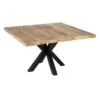 EGUR - Table Repas Carrée 130cm Pieds Métal Et Plateau Bois 1 EGUR - Table Repas Carrée 130cm Pieds Métal Et Plateau Bois -Mobilia Boutique table a manger 10031389