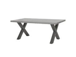 LEIF - Table Rectangulaire 185cm Effet Bois Grisé