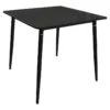Table De Repas Pieds En Aluminium Noir Et Doré 80 X 80 Cm - BING 2406 2 Table De Repas Pieds En Aluminium Noir Et Doré 80 X 80 Cm - BING 2406 -Mobilia Boutique table a manger 10032965