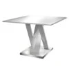 BERGEN - Table Repas Rectangulaire L160cm Coloris Blanc -Mobilia Boutique table a manger 10033005