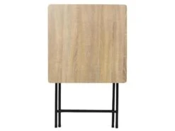 BARRY - Table De Repas Carrée Pliable Effet Bois Clair -Mobilia Boutique table a manger 10033469