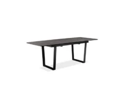 Table Extensible 176/216 Cm Plateau Céramique Gris Anthracite - VERONA