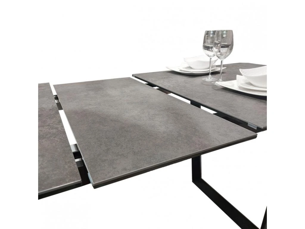 Table Extensible 176/216 Cm Plateau Céramique Gris Anthracite - VERONA 6 Table Extensible 176/216 Cm Plateau Céramique Gris Anthracite - VERONA – Image 4