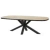 CEDRA - Table Repas Ovale 230cm Aspect Bois Piètement Métal -Mobilia Boutique table a manger 10034055