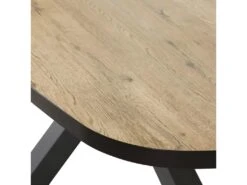 CEDRA - Table Repas Ovale 230cm Aspect Bois Piètement Métal -Mobilia Boutique table a manger 10034061