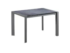 GELD - Table Repas Rectangulaire Métal Et Verre