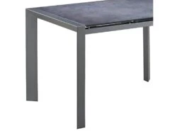 GELD - Table Repas Rectangulaire Métal Et Verre -Mobilia Boutique table a manger 10034667