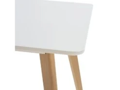 Table à Manger Aroa Blanche, Pieds En Bois De Hêtre, 80x80 Cm -Mobilia Boutique table a manger 10035309