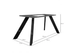 Table Extensible 160/240 Cm Céramique Noir Marbré Pieds Inclinés - INDIANA 08 -Mobilia Boutique table a manger 10035723