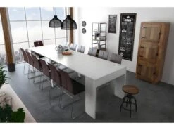 Table Console Extensible Avec Rallonges, Jusqu'a 300 Cm, Blanc Mat. -Mobilia Boutique table a manger 10035963