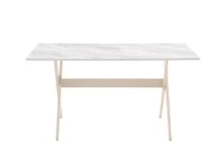 Table à Manger 6 Couverts En MDF Et Hêtre - Blanc Et Naturel Clair - SERANI 8 Table à Manger 6 Couverts En MDF Et Hêtre - Blanc Et Naturel Clair - SERANI -Mobilia Boutique table a manger 10135127