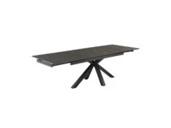 Table Extensible 160/240 Cm Céramique Gris Foncé Pied Croix - UTAH 04 -Mobilia Boutique table a manger 10233455