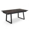Table Extensible 160/240 Cm Céramique Gris Vieilli Pied Luge - MAINE 02 -Mobilia Boutique table a manger 10233603