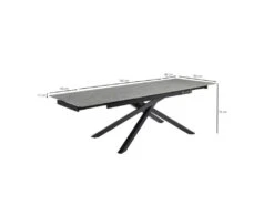 Table Extensible 160/240 Cm Céramique Gris Marbré Pied Torsadé - ARIZONA 05 -Mobilia Boutique table a manger 10233807