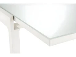 Table Extensible En Largeur 55/110 Plateau Verre Blanc - AGATE -Mobilia Boutique table a manger 10233819