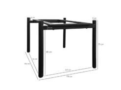 Table Extensible 160/240 Cm Céramique Gris Foncé Pieds Droits - UTAH 09 -Mobilia Boutique table a manger 10233849