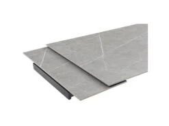 Table Extensible 160/240 Cm Céramique Gris Marbré Pieds Droits - ARIZONA 09 -Mobilia Boutique table a manger 10233885