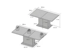 Table De Repas Extensible L160/200 Cm Effet Bois Vieilli - BUCK -Mobilia Boutique table a manger 10233999