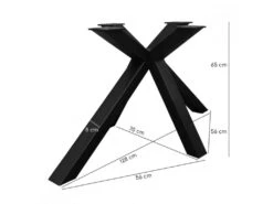 Table Extensible 160/240 Cm Céramique Blanc Pied Croix - OREGON 04 -Mobilia Boutique table a manger 10234067