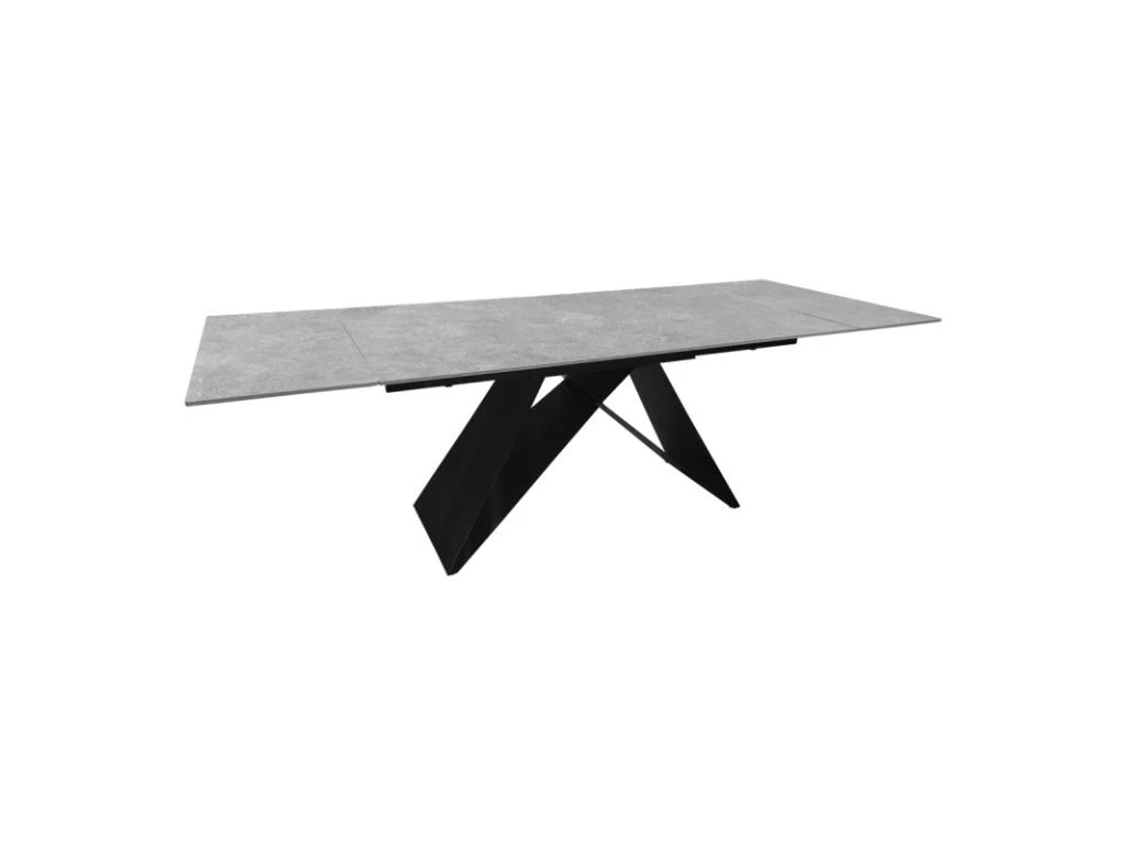 Table Extensible 160/240 Cm En Céramique Gris Clair Effet Béton - LIMA 4 Table Extensible 160/240 Cm En Céramique Gris Clair Effet Béton - LIMA – Image 2