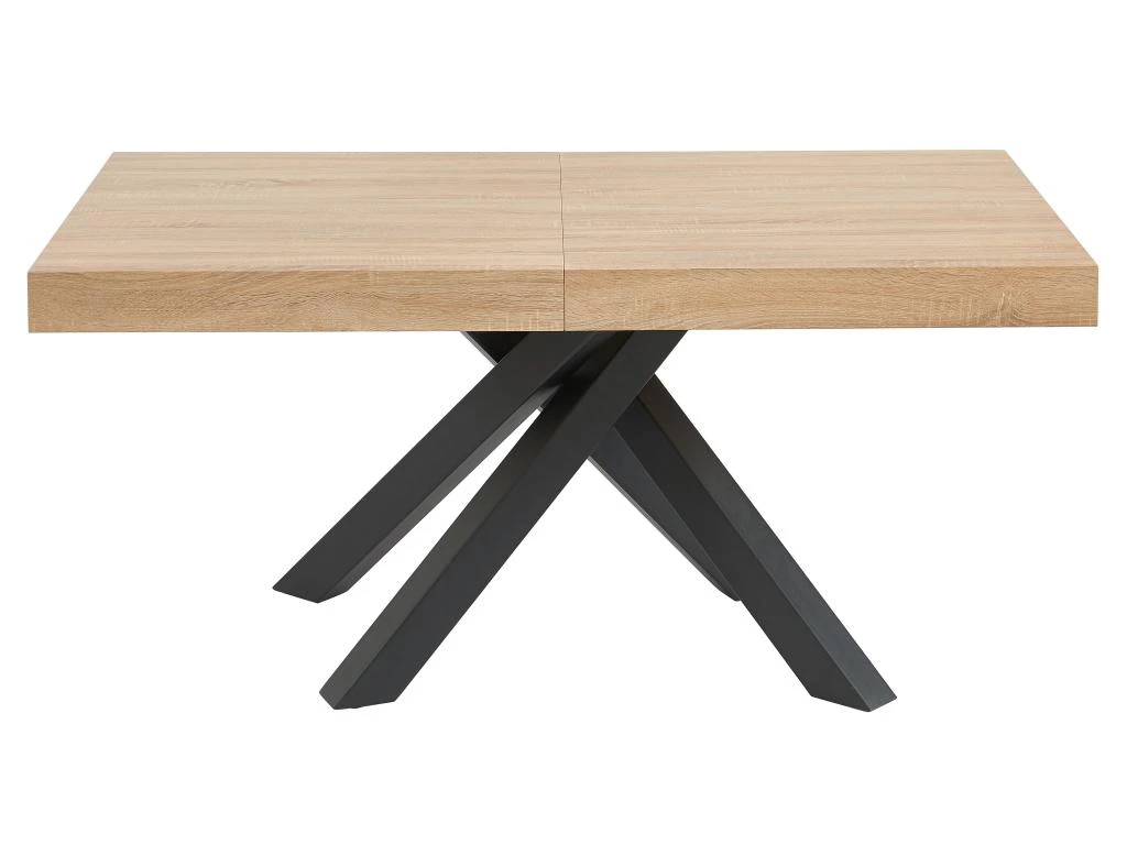 Table à Manger Extensible 6 à 10 Couverts En MDF Et Métal - Naturel Et Noir - CATONAV 7 Table à Manger Extensible 6 à 10 Couverts En MDF Et Métal - Naturel Et Noir - CATONAV – Image 5