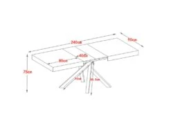 Table à Manger Extensible 6 à 10 Couverts En MDF Et Métal - Naturel Et Noir - CATONAV 31 Table à Manger Extensible 6 à 10 Couverts En MDF Et Métal - Naturel Et Noir - CATONAV -Mobilia Boutique table a manger 10736185