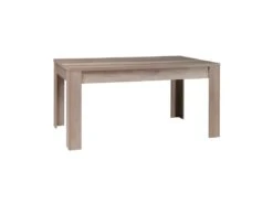 Table Pour Salle à Manger FARRA. Dimensions 160 Cm. Coloris Oak Canyon, Chêne Clair.