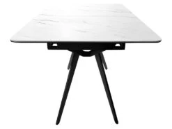 Table De Repas Extensible 130/170 Cm Céramique Blanc Marbré - LAUREL -Mobilia Boutique table a manger 10880465